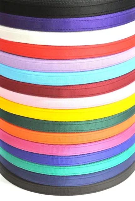 25mm Cushion Webbing In 19 Colours Bags Straps Leads Craft 1m 2m 5m 10m 25m 50m