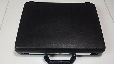 Vintage SAMSONITE Delegate Hard Shell Black Briefcase 13"x18"x4" - No Key