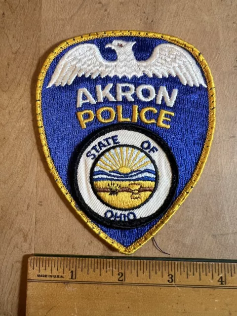 Patch Older Law Enforcement Police Akron State Of Ohio