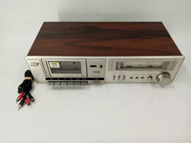 Hitachi D-E10 Stereo Cassette Tape Deck (Metal) Tested & Working     EB-14953