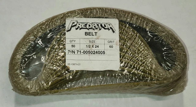 New 50pcs 1/2 x 24 Belt / 60 Grit Predator