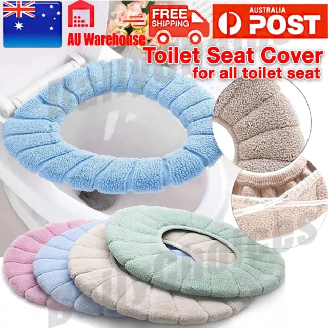 Cover Seat Bathroom Cushion Closestool Toilet Soft Pad Washable Warmer Mat AU