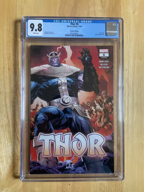 Thor #6 - 2Nd Printing - Cgc 9.8 - Nic Klein Wraparound Cover!