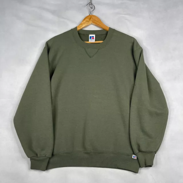 VINTAGE RUSSELL ATHLETIC Sweatshirt Mens Medium M Green Crewneck Made ...