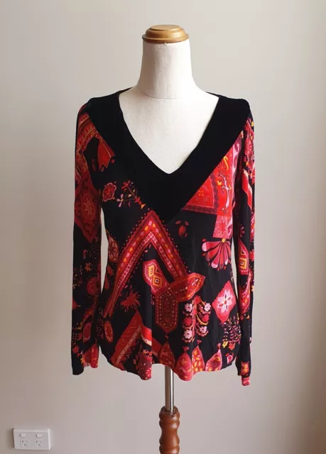 BLUMARINE Luxury Designer Italian Made Top Good Condition IT SZ 50 fit 14-16