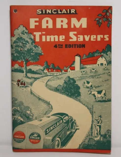 WWII Era 1945 Vintage Sinclair Oil Truck Graphic Farm Book Sinclair Gas Oil Farm