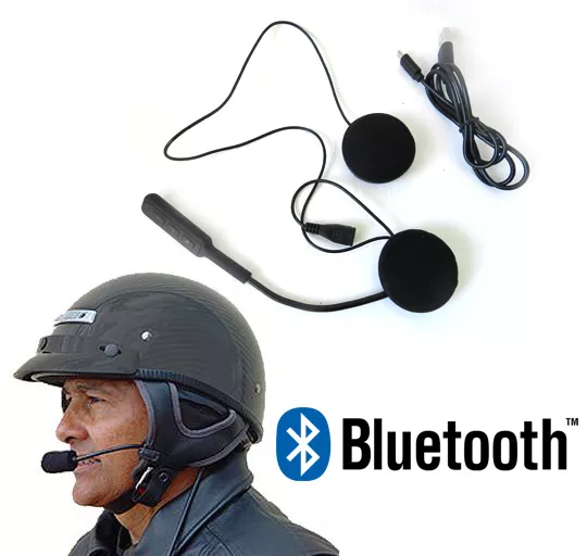 Headset Microphone Écouteur Bluetooth Imperméable Pour Casque Moto Scooter MP3