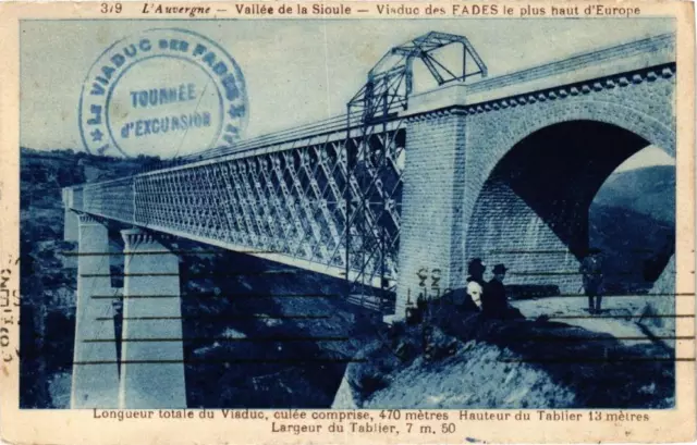 CPA L'Auvergne - SIOULE Valley - highest FADES viaduct (222094)