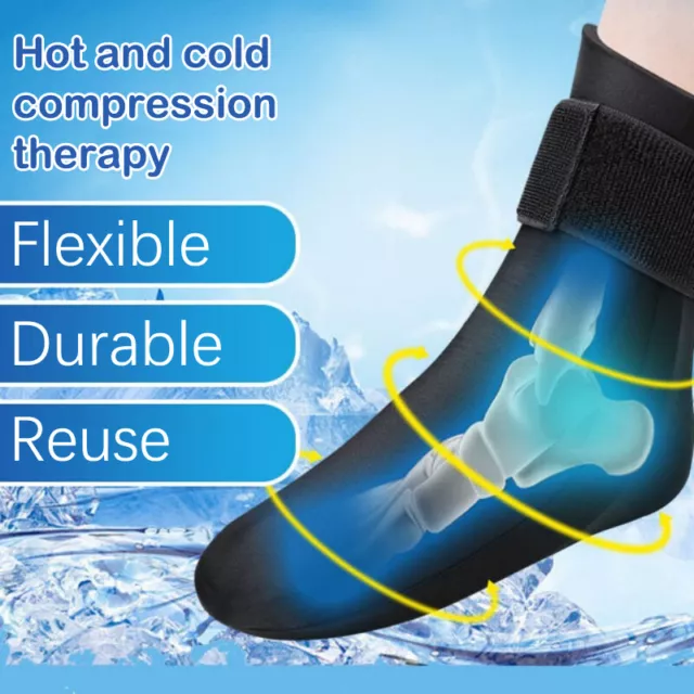 Ice Pack For Foot Hot & Cold Compress Gel Ice Wrap For Ankle 360 Degree Covering