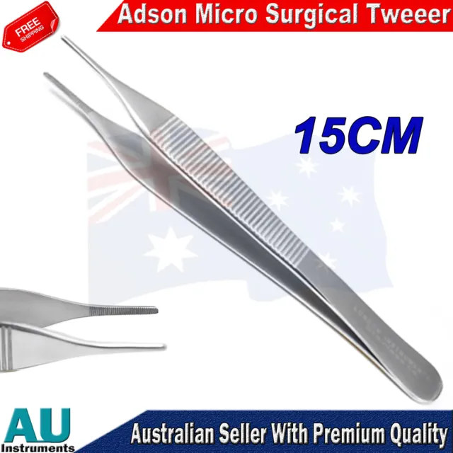 Adson Tissue Tweezer 15cm Dental Micro Surgical Tissue & Cotton Thumb Forcep CE