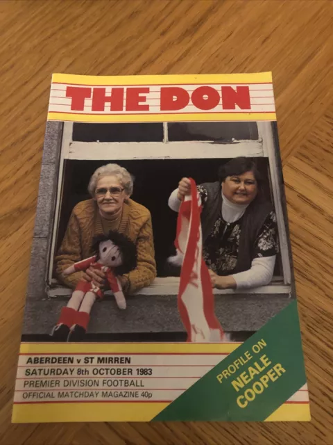 Aberdeen V St Mirren Match Programme 8/10/83 1983