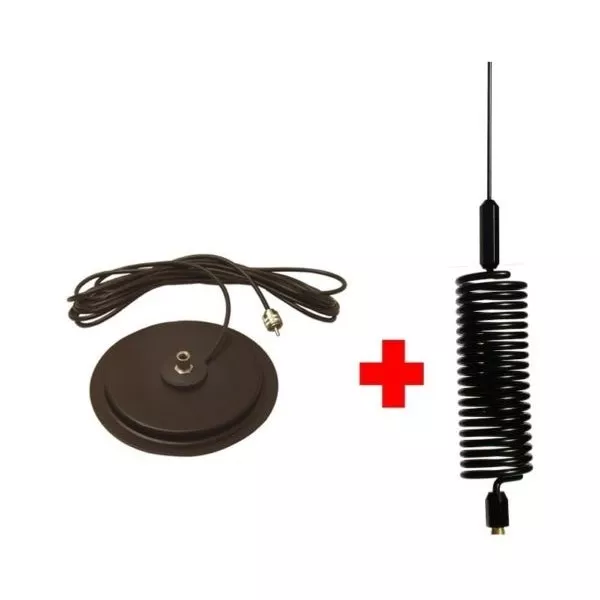 black mini springer stinger 4x4 cb radio aerial with 5" mag mount