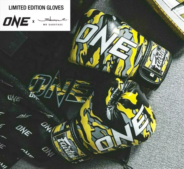 New Genuine Fairtex Boxing Gloves ONE Championship X Mr. Sabotage by Fairtex