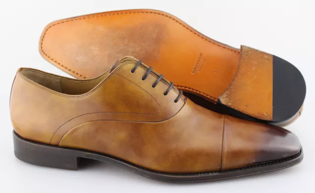 Men's MAGNANNI 'Saffron' Brown Leather Cap Toe Oxfords Size US 13 - D