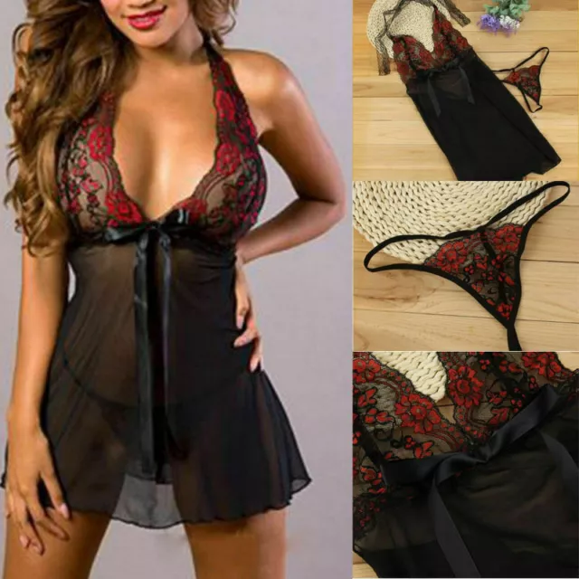 Ropa Interior Sexy De Mujer Lenceria Sensual Para Dama Pijama Dormir Lazos Seda