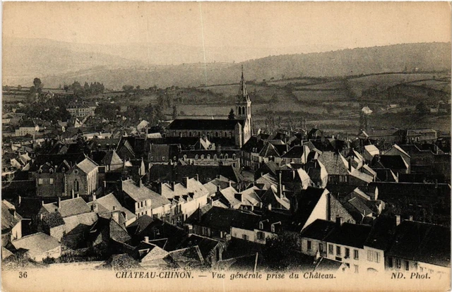 CPA CHATEAU-CHINON - Vue générale prise du Chateau (518095)