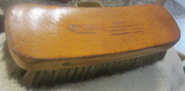 8" Victor-X 8 Inch Horsehair Shoe Shine Brush — Made in USA by OXCO VTG