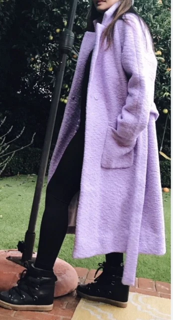 Ganni lilac hotsell coat