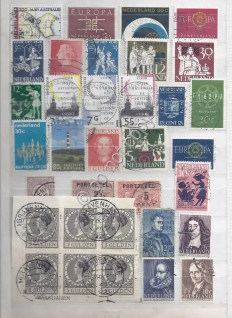 Francobolli - Stamps - Olanda - Lotto 35 Francobolli usati - vari periodi