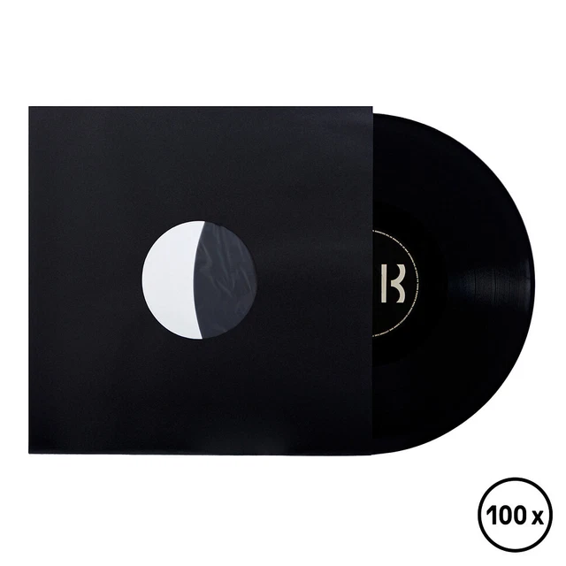 Record Inner Sleeve - 12" Vinyl LP Innenhüllen (antistatisch) (Mittello... Black