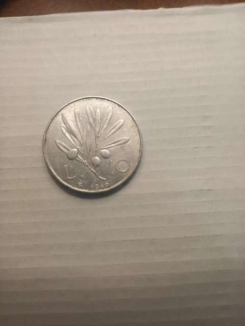 Moneta Repubblica 10 LIRE ulivo PEGASO 1950