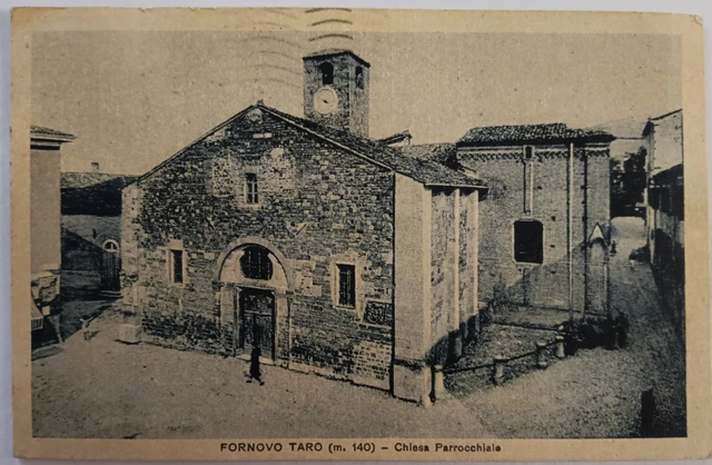 Carte Postale Ancienne Fornovo Di Taro Parma Municipio Barbiere Albergo Italie