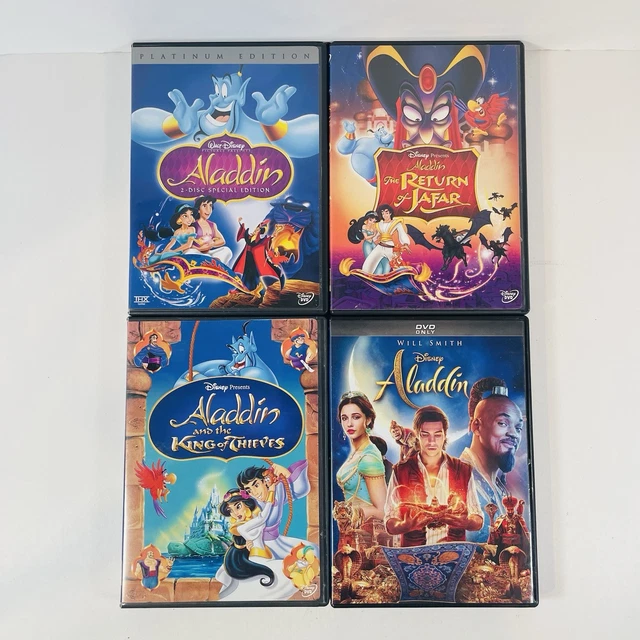 ALADDIN 4 DVD Lot: Original, Return of Jafar, The King of Thieves, Live ...