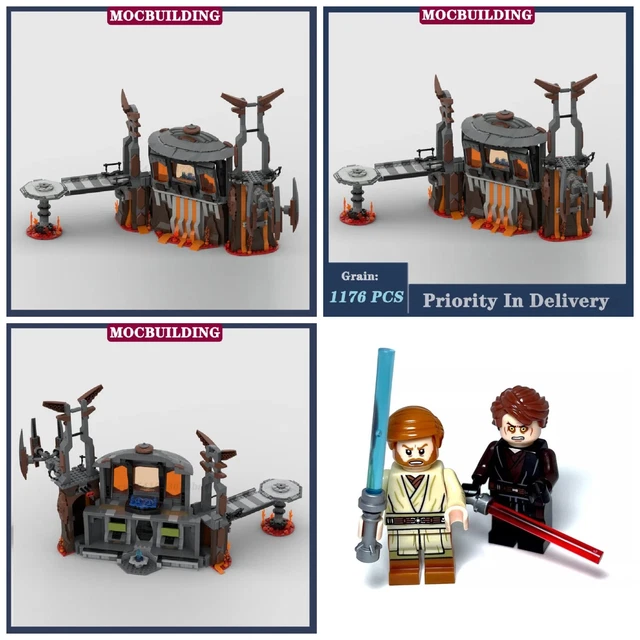 CUSTOM LEGO ANAKIN Skywalker Obi-Wan Kenobi Mustafar Minifigures Jedi ...