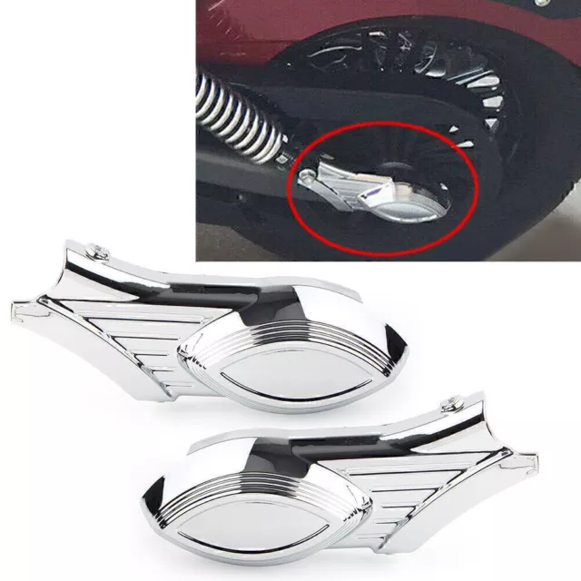 2x ABS Chrome Rear Swingarm Axle Bolt Covers for Indian Scout Models 2015-2016