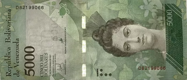 VENEZUELA Billet 5000 - 2017 - UNC NEUF