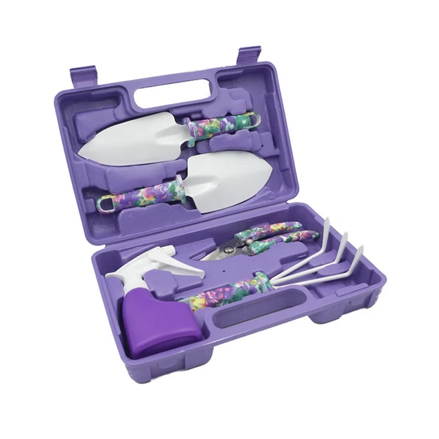 Five Piece Rubber Box Garden Tool Printing 5 Piece Garden Tool Set