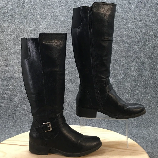 CROFT BARROW WOMEN S Black Leather Fashion Boots Size 7 Medium 29.95 PicClick