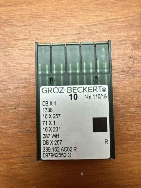 10 agujas para máquina de coser Groz Beckert Ball-Point DBX1 16X231 16X257 1738