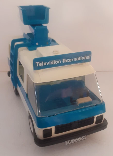 PLAYMOBIL FOURGON TÉLÉVISION , tvi équipe de tournage 3468 ,3188 EUR 60