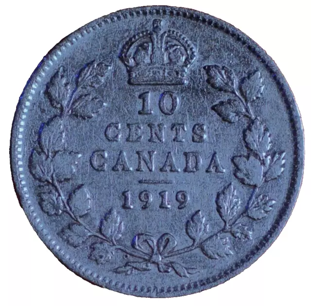 Canada 10 Cents 1919 George V KM# 23