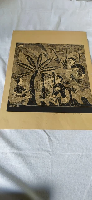 Ancienne Gravure Eau Forte Jeronimo