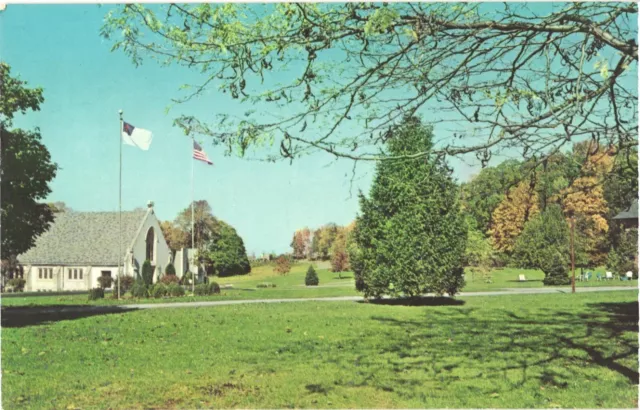 Cornwall Pennsylvania Memorial Flags and Zerr Chapel Methodist Church Postcard