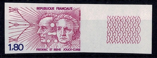 Frankreich Stamp Briefmarke Yvert N° 2218a " Joliot Curie 1,8F No Lace " Neu Xx
