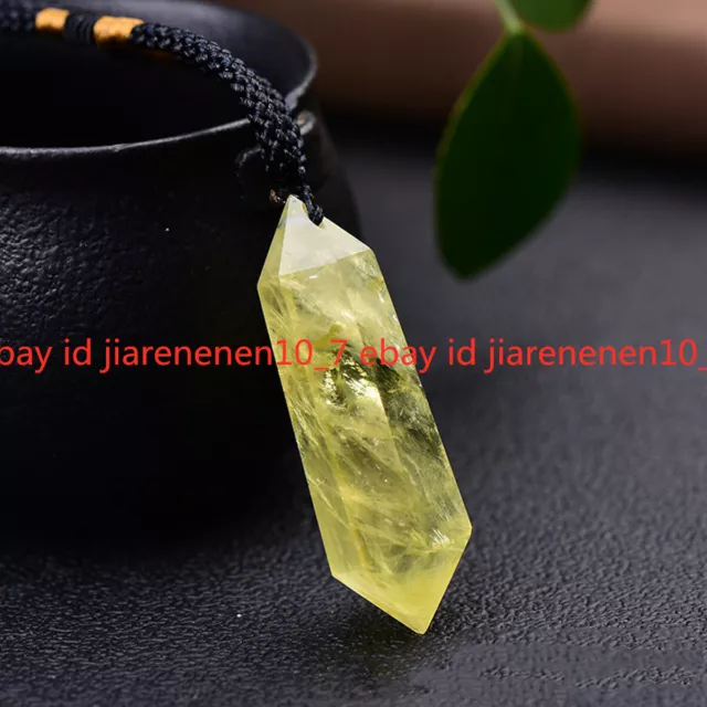 Natural Citrine Crystal Stone Chakra Healing Gemstone Pendant Necklace Gift