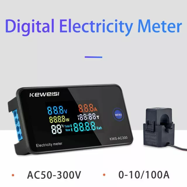 Digitale Energia Potenza Colore Corrente Voltmetro Elettricità Metro Misurazione