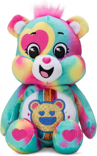 Plush Care Bears 9" Glitter Good Vibes Bear - Tie-Dye Multicolored, Made from –