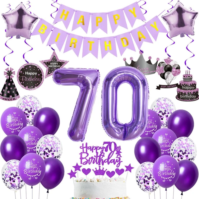 Freche Sprüche Zum 70 Geburtstag Für Frauen VIOLETT 70 GEBURTSTAG Deko, 70. Geburtstag Frauen,Luftballons 70