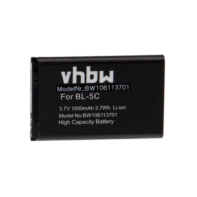 Batteria Li-Ion Per Nokia 100 E 113 - Sostituisce BL-5C, BL-5CB, BL-6C, 1200mAh, CellePhone - Foto 6