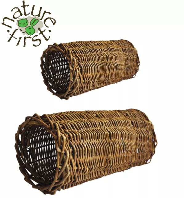 Nature First Natural Small Animal Willow Tube Hide Play Tunnel Hutch Toy 2 Sizes