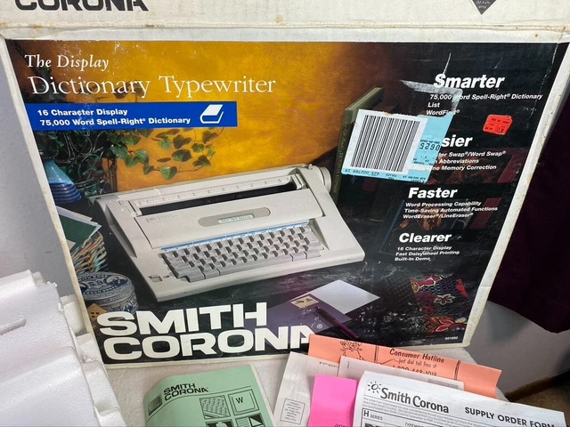 Vintage Smith Corona Dictionary Typewriter Word Processor Display NA3HH WORKS