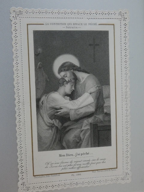 Image pieuse canivet dentelle o clemente o charitable