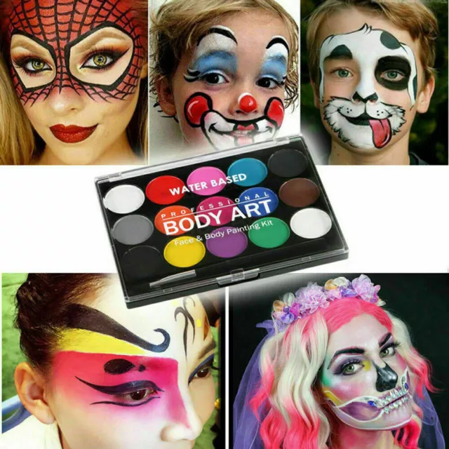 Professional Face Painting Kit for Kids Adults Face Body Paint Set Kit Party UK