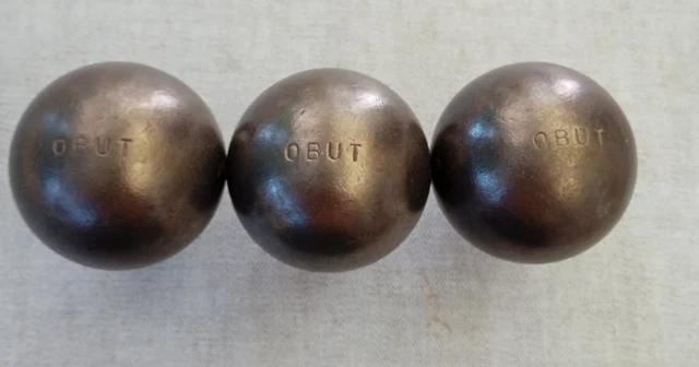 Triplette De Boules De Pétanque Obut 2 étoiles - Diamètre 75, Poids 710g, Inox Dur, Occasion