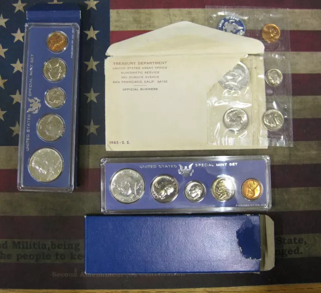 1965, 1966, 1967 U.S. Special Mint Sets Uncirculated Coins