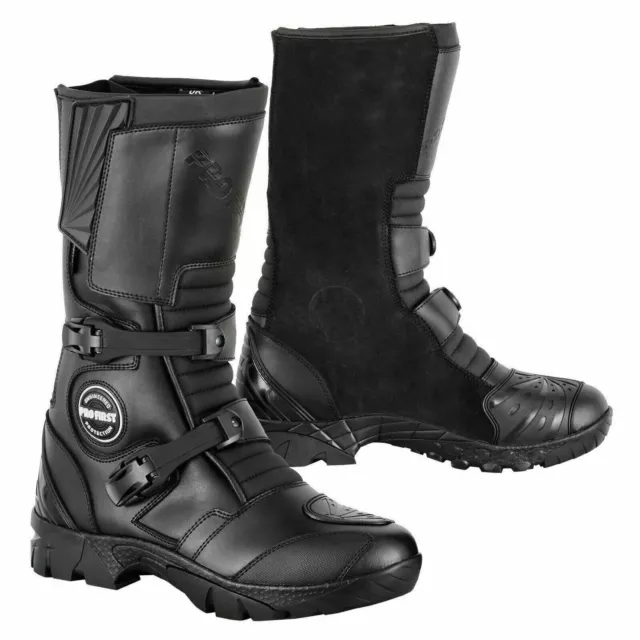 Motorcycle Long Boots Motorbike Riding Touring Armoured Boot Leather Shoes Size